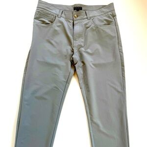 Men’s Peter Millar Performance Golf Pants Light Gray Sz 34 x31